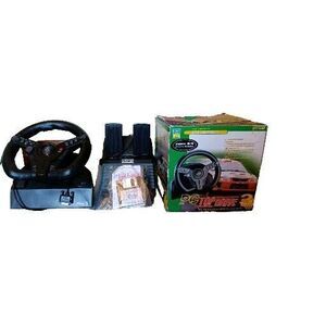 Vintage PC Top Drive 3 By Logic 3 PC-229 Steering Wheel And Pettles